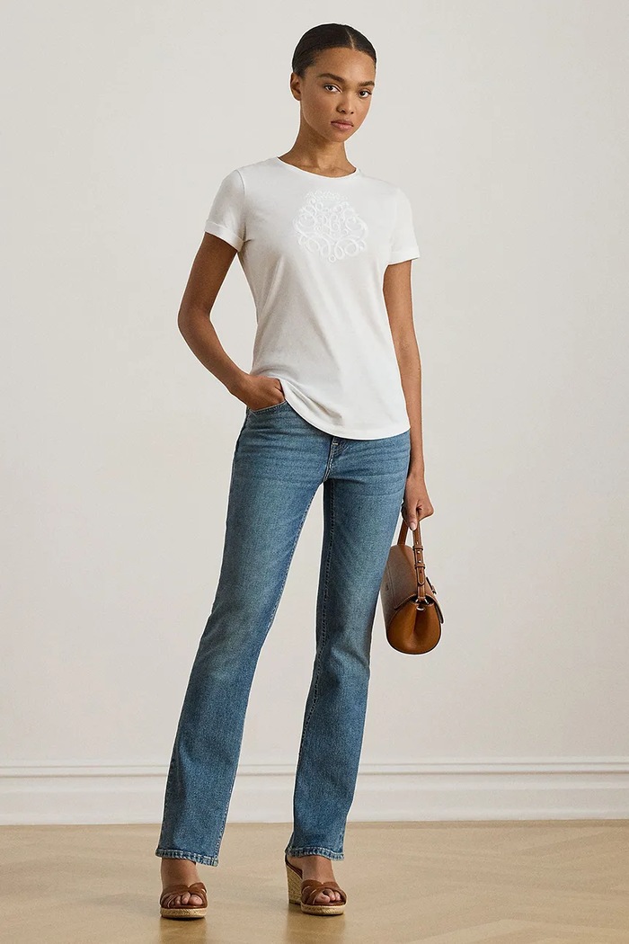 Дрехи Тениска Lauren Ralph Lauren 200P03753 бял