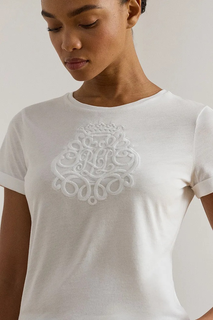 Тениска Lauren Ralph Lauren бял 200P03753