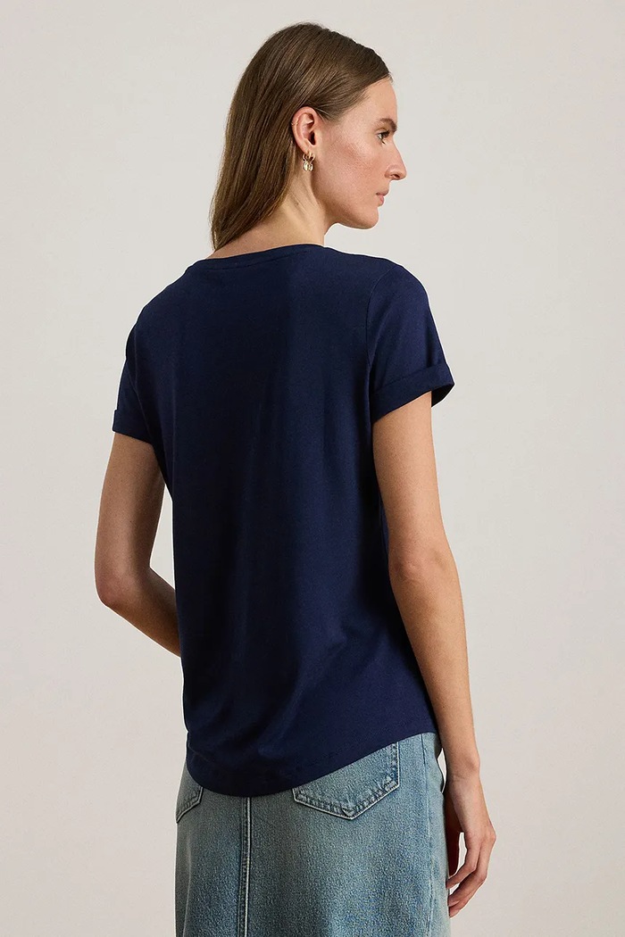 Тениска Lauren Ralph Lauren 200P03753 тъмносин SS26