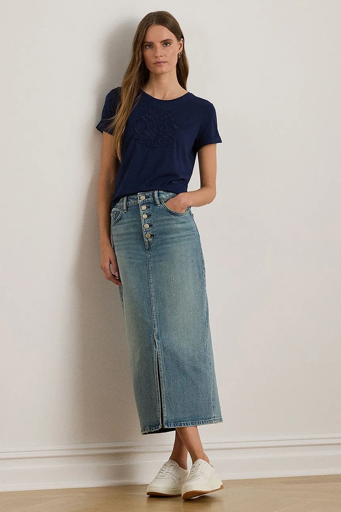 Дрехи Тениска Lauren Ralph Lauren 200P03753 тъмносин
