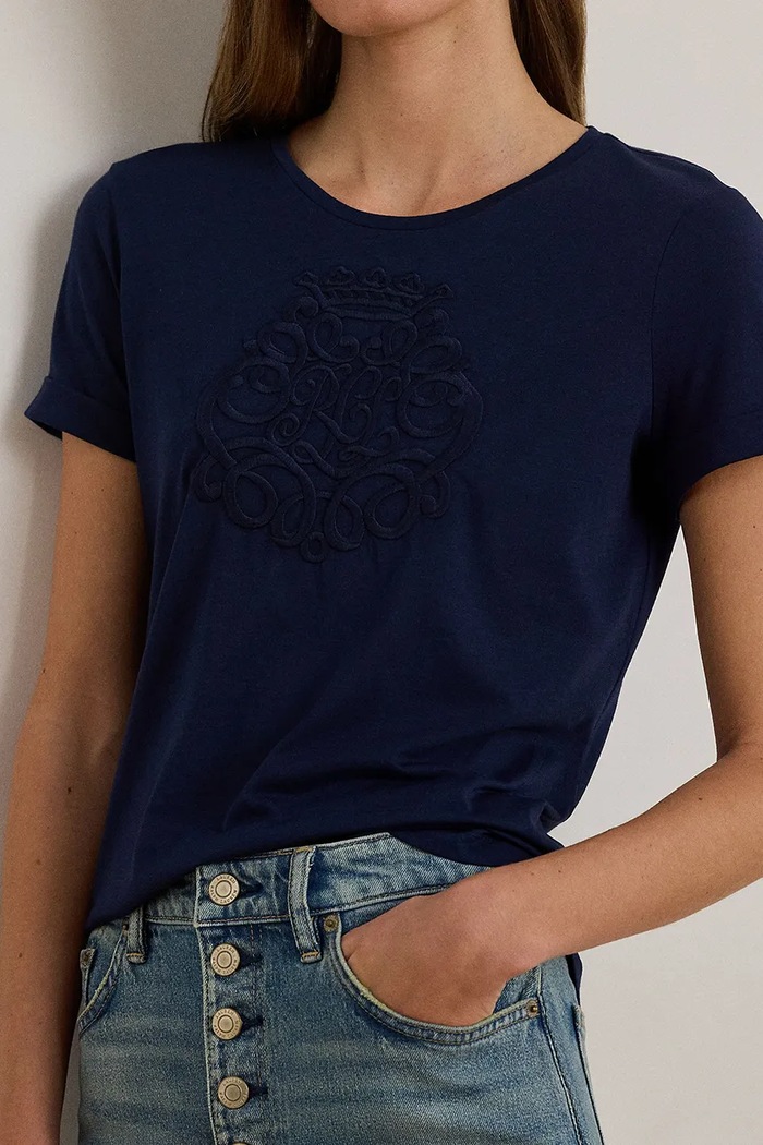Тениска Lauren Ralph Lauren тъмносин 200P03753