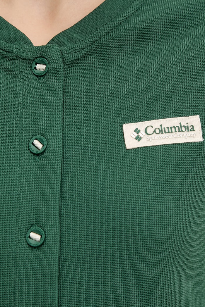 Columbia tričko dámske s bavlnou Acker Rock 2157051 zelená