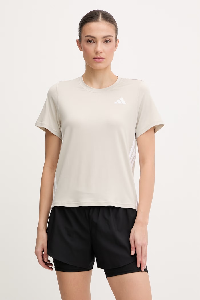 Μπλουζάκι προπόνησης adidas Performance We 3s κανονικό μπεζ JD6530