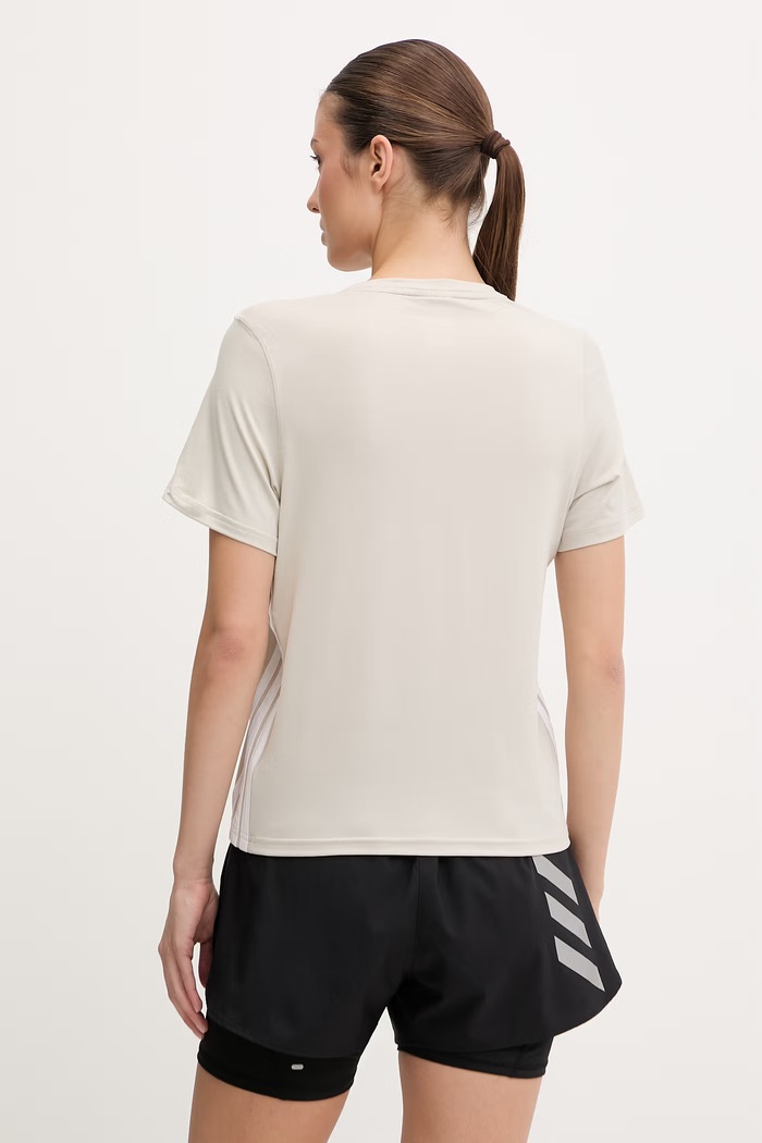 Ρούχα Μπλουζάκι προπόνησης adidas Performance We 3s JD6530 μπεζ