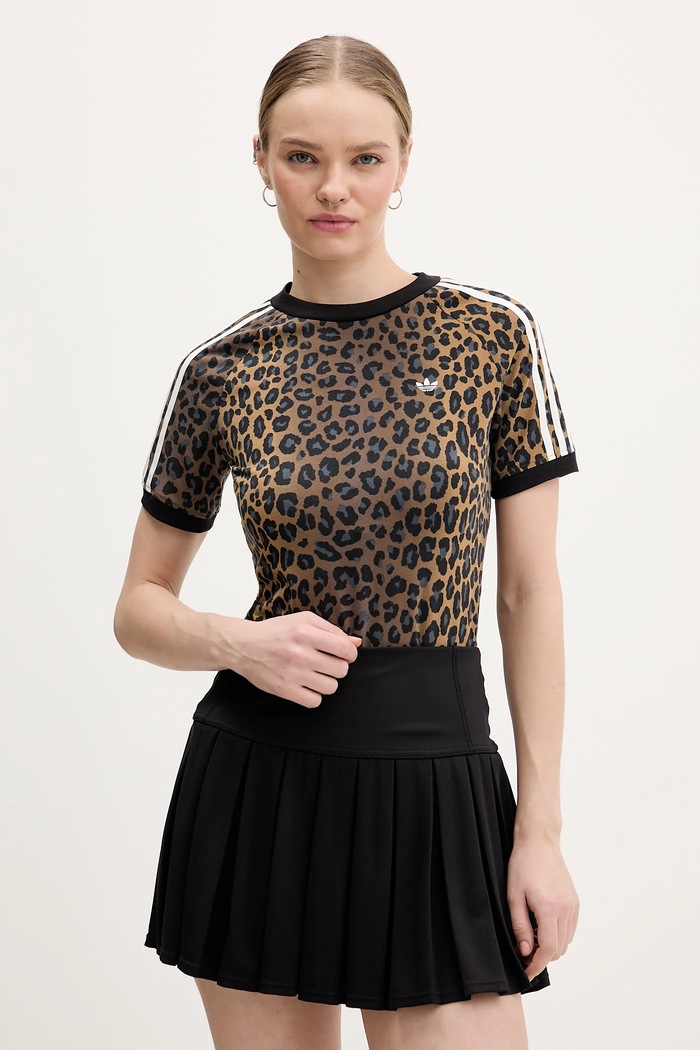 Футболка adidas Originals Cali круглий виріз коричневий JW7304