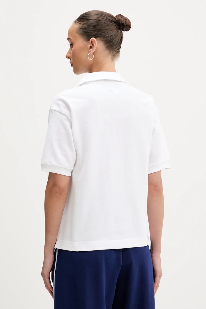 Odzież adidas polo bawełniane Essentials Colorpop JZ0191 biały