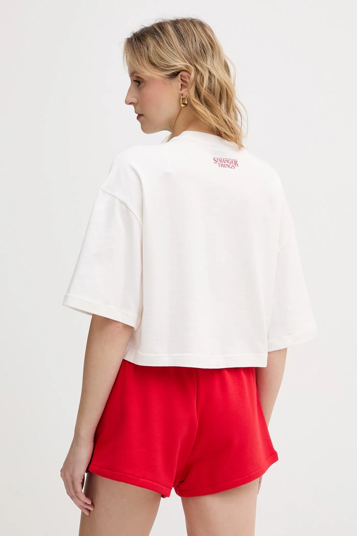 Oblečenie Bavlnené tričko United Colors of Benetton x Stranger Things 3BL0D10BC biela