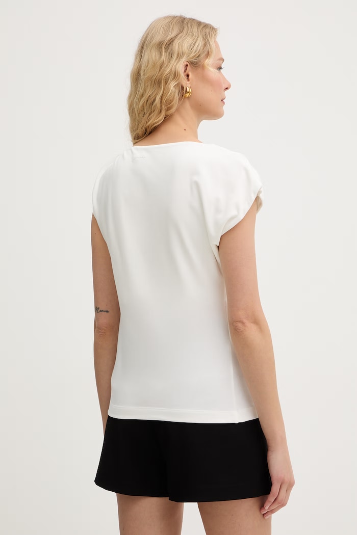 Îmbrăcăminte Pinko tricou pentru femei, din bumbac cu elastan 106373.A35D bej