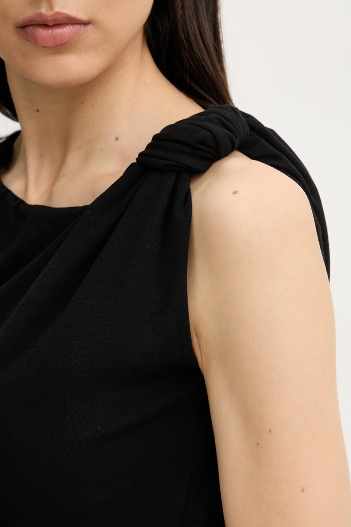 Dámske bavlnené tričko s elastanom Pinko 106373.A35D čierna