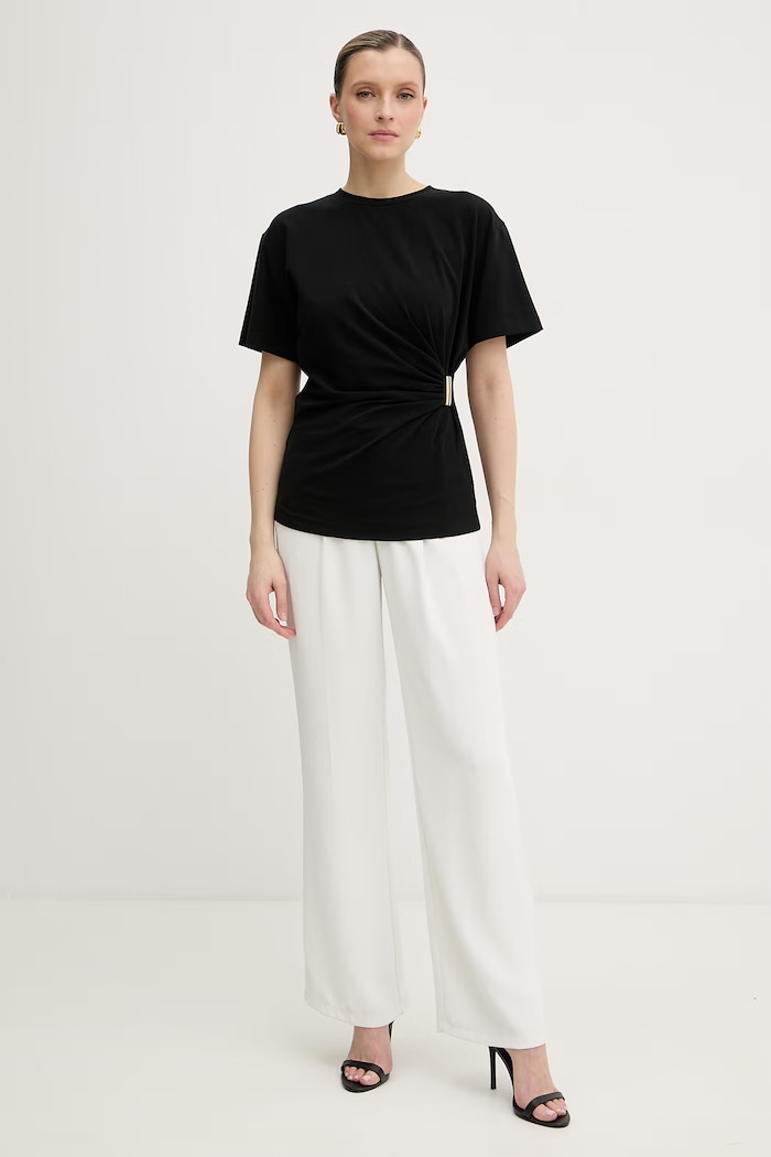 Pinko tričko dámske bavlnené s elastanom 106455.A35D čierna SS26