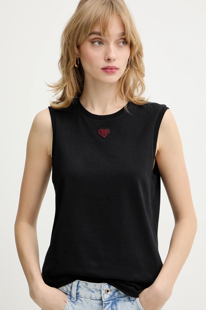 Pinko pamut top fekete 105741.A326