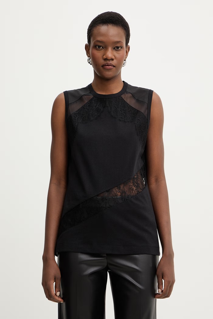 Pinko top imprimeu negru 106291.A335