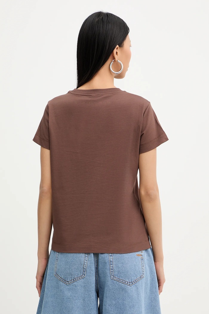 Дрехи Памучна тениска Pinko 100373.A34F кафяв