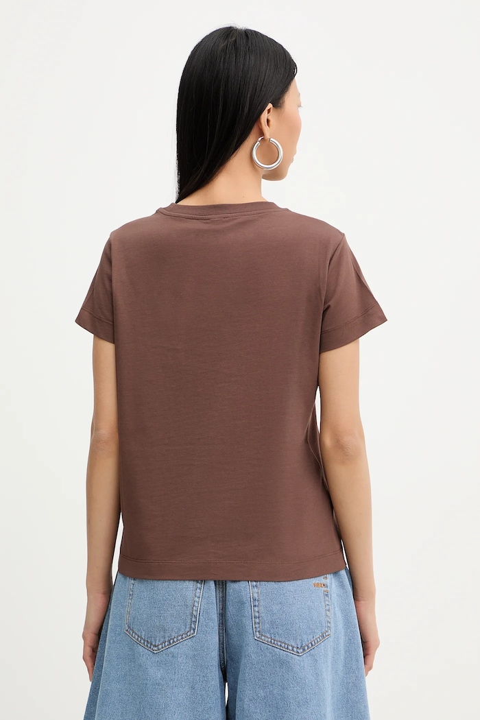Дрехи Памучна тениска Pinko 100373.A34F кафяв