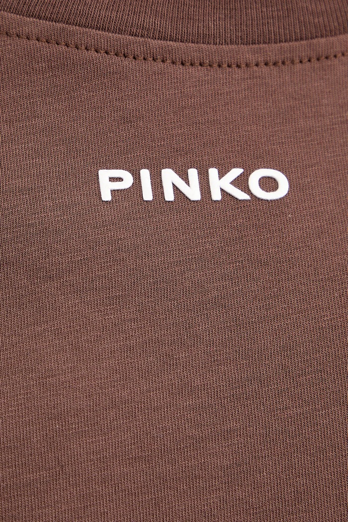 Памучна тениска Pinko 100373.A34F кафяв