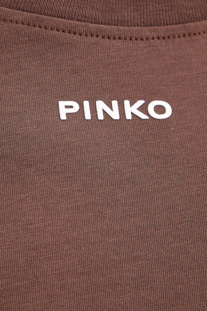 Памучна тениска Pinko 100373.A34F кафяв