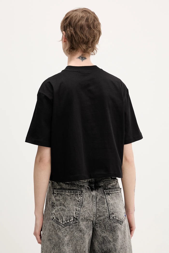 Дрехи Памучна тениска Karl Lagerfeld Jeans B1W17054 черен