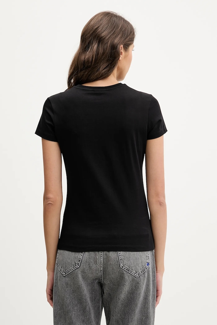 Дрехи Памучна тениска Karl Lagerfeld Jeans B1W17053 черен