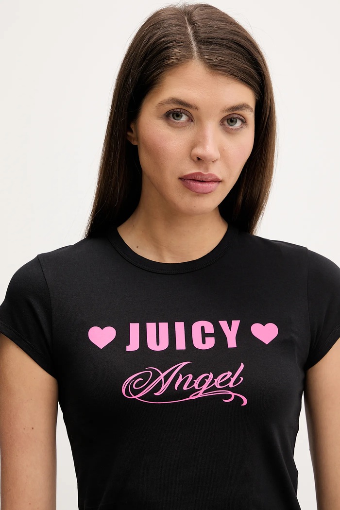 Μπλουζάκι Juicy Couture Angel μαύρο JCNCT126461