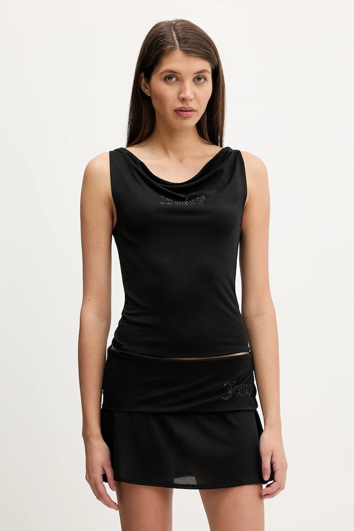 Top Juicy Couture slim μαύρο JCWCT126302
