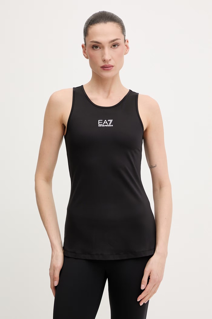 Tréningový top EA7 Emporio Armani jednofarebný čierna AF14524.7W000314