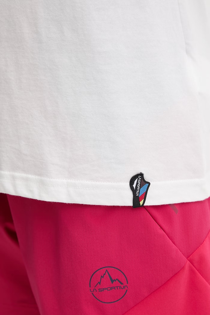 La Sportiva T-shirt trekkingowy damski bawełniany Climb Flower ZACT199 biały