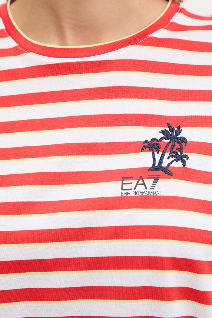 EA7 Emporio Armani tričko dámske bavlnené AF20775.7W001466 červená