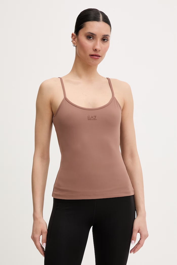 EA7 Emporio Armani top de antrenament pentru femei maro AF21585.7W000922