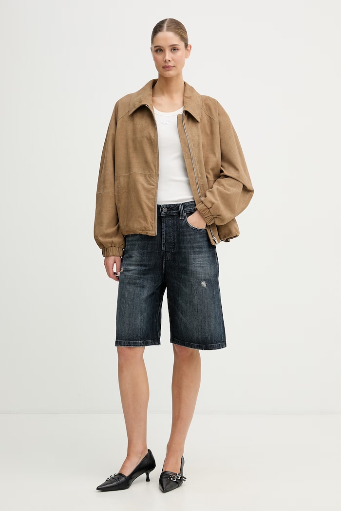 Diesel top pentru femei, din bumbac cu elastan T-ANKI-OD A19908.0JMBA alb SS26