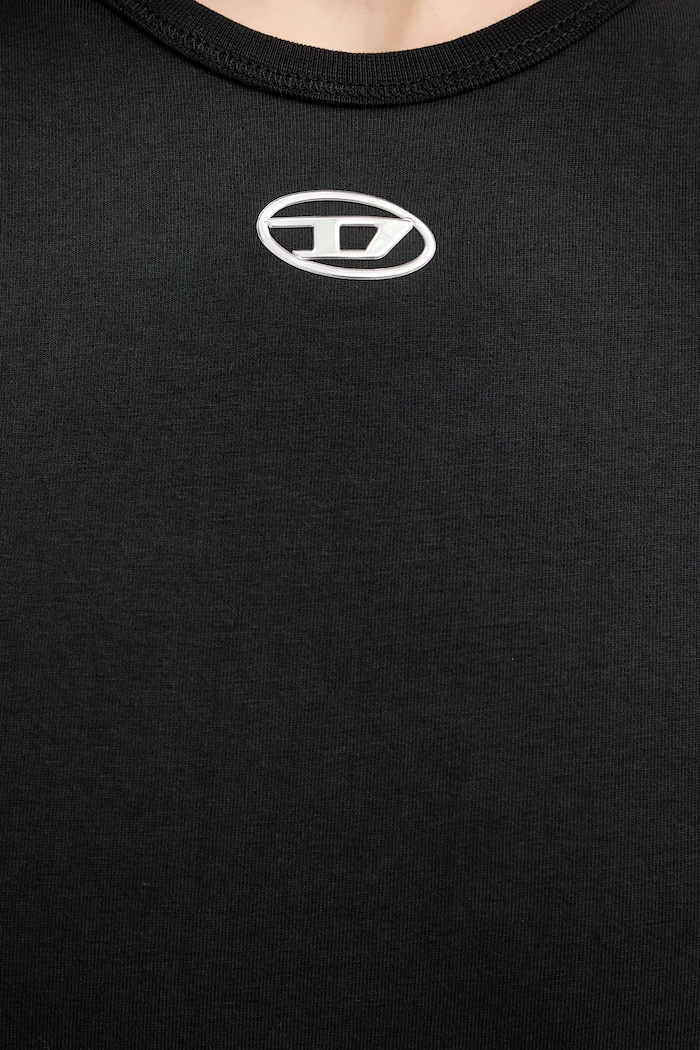 Diesel t-shirt T-UNCUTIESLONG-OD A19917.0AHQH fekete
