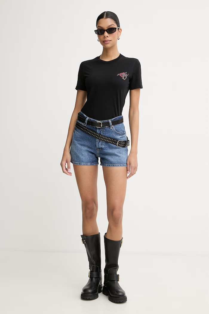 Diesel tricou pentru femei, din bumbac T-REG-S1 A22488.0JMBD negru SS26