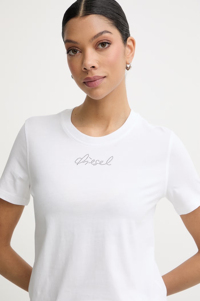 Diesel tricou basic pentru femei, din bumbac T-REG-S2 alb A22503.0JMBD