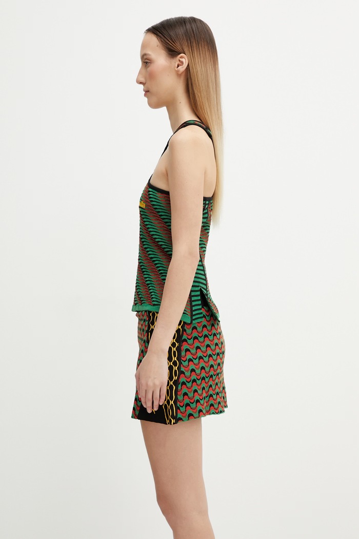 Puma Ahluwalia asymmetrical blouse Women's with viscose 635237 green SS26