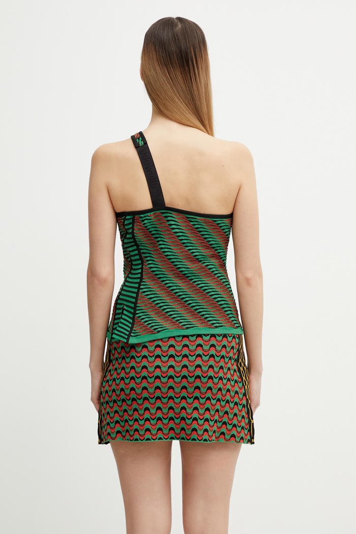 Clothing Puma Ahluwalia asymmetrical blouse Women's with viscose 635237 green