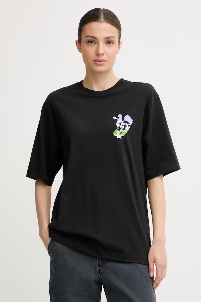 Oblečenie Puma tričko dámske s bavlnou Graphics Psychoflower 636891 čierna