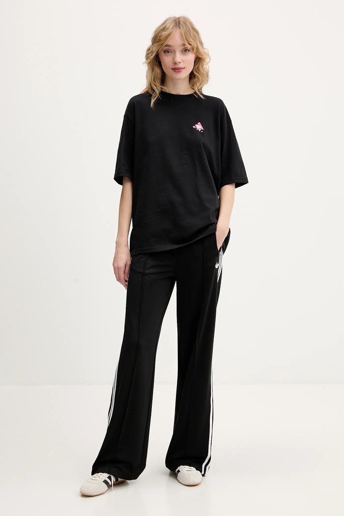 adidas tricou din bumbac Soft Side KA5093 negru SS26