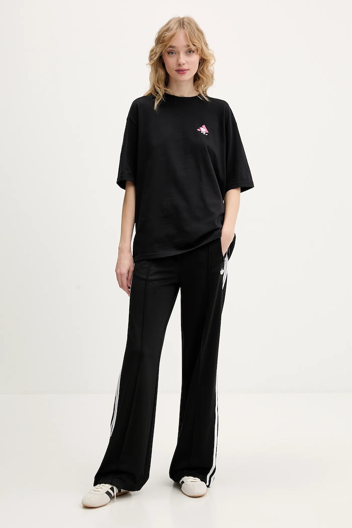 adidas tricou din bumbac Soft Side KA5093 negru SS26