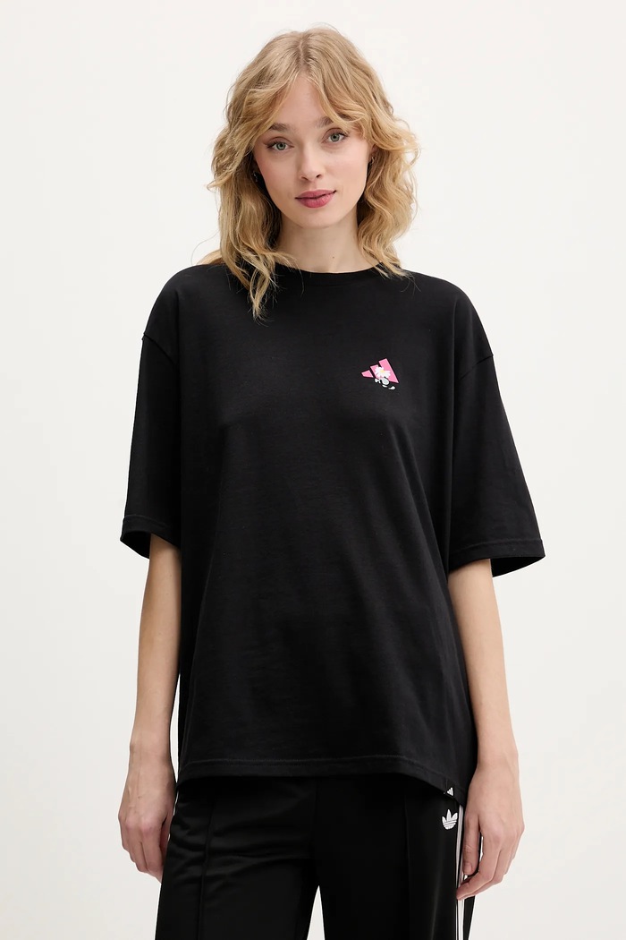 Îmbrăcăminte adidas tricou din bumbac Soft Side KA5093 negru