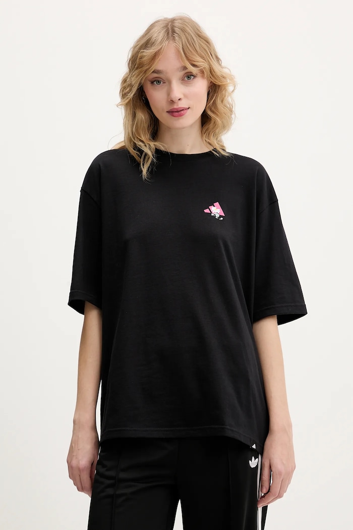 Îmbrăcăminte adidas tricou din bumbac Soft Side KA5093 negru