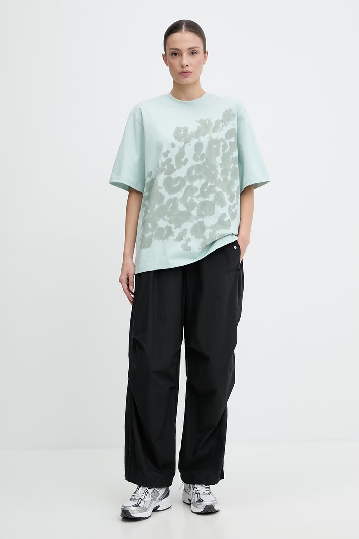 Bavlnené tričko adidas by Stella McCartney KA9553 zelená SS26