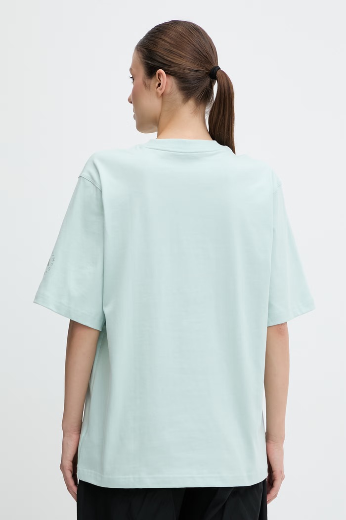 Oblečenie Bavlnené tričko adidas by Stella McCartney KA9553 zelená