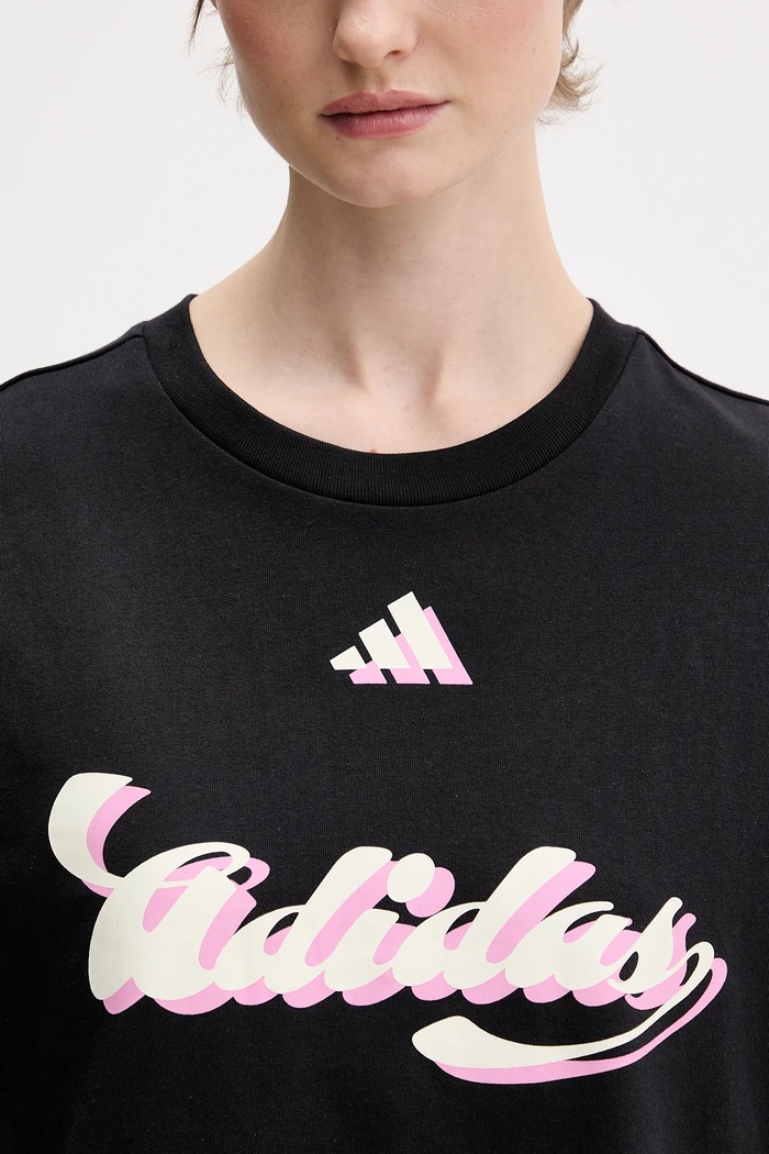 adidas t-shirt bawełniany House of Tiro KB7170 czarny