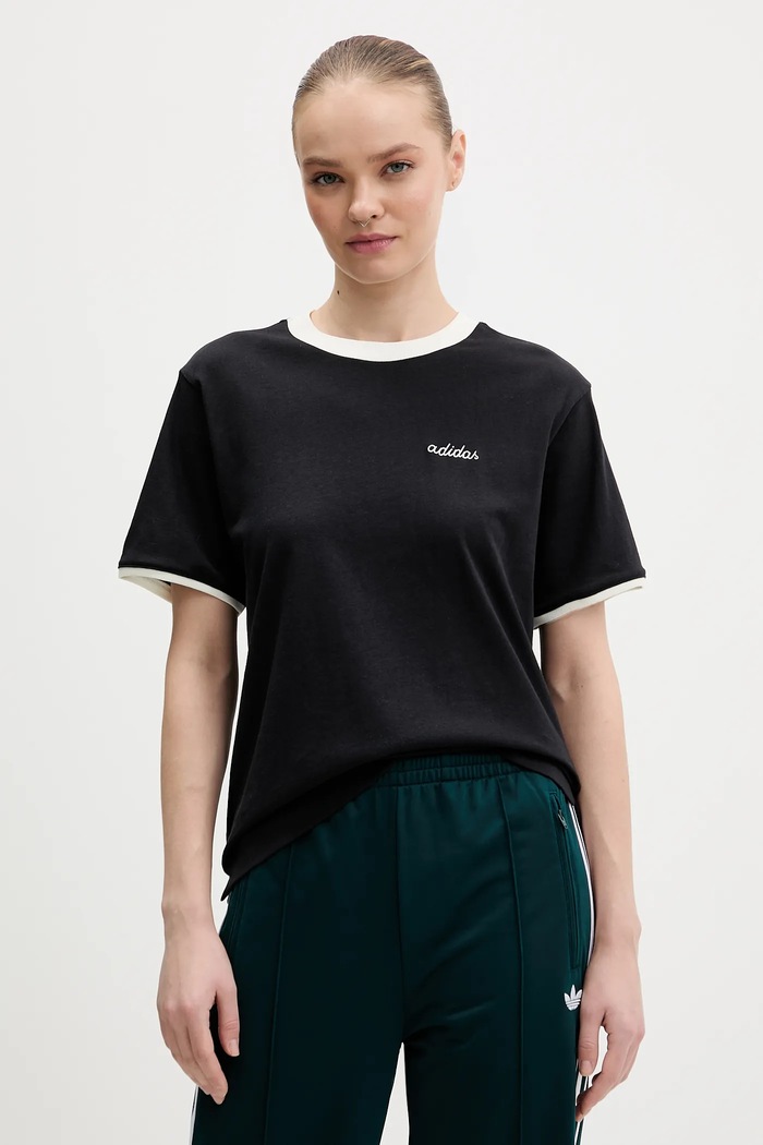 adidas tricou din bumbac imprimeu negru KB8194