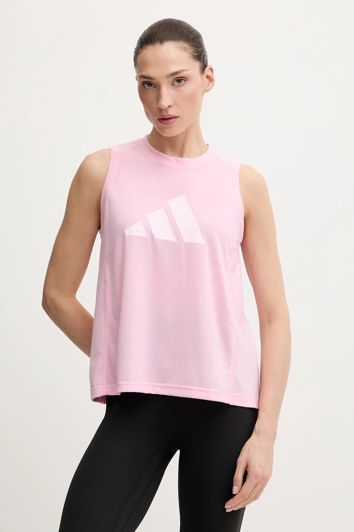 adidas Performance edzős felső sima rózsaszín KC5542