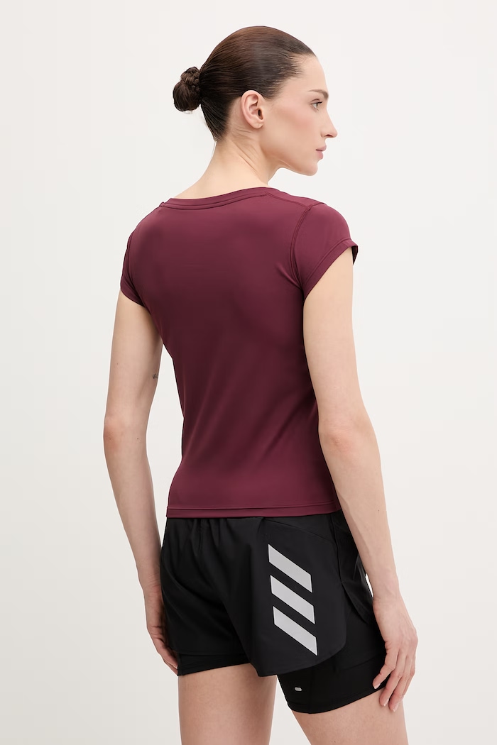 Oblečenie Tréningové tričko adidas Performance Hyperglam KC7678 burgundské