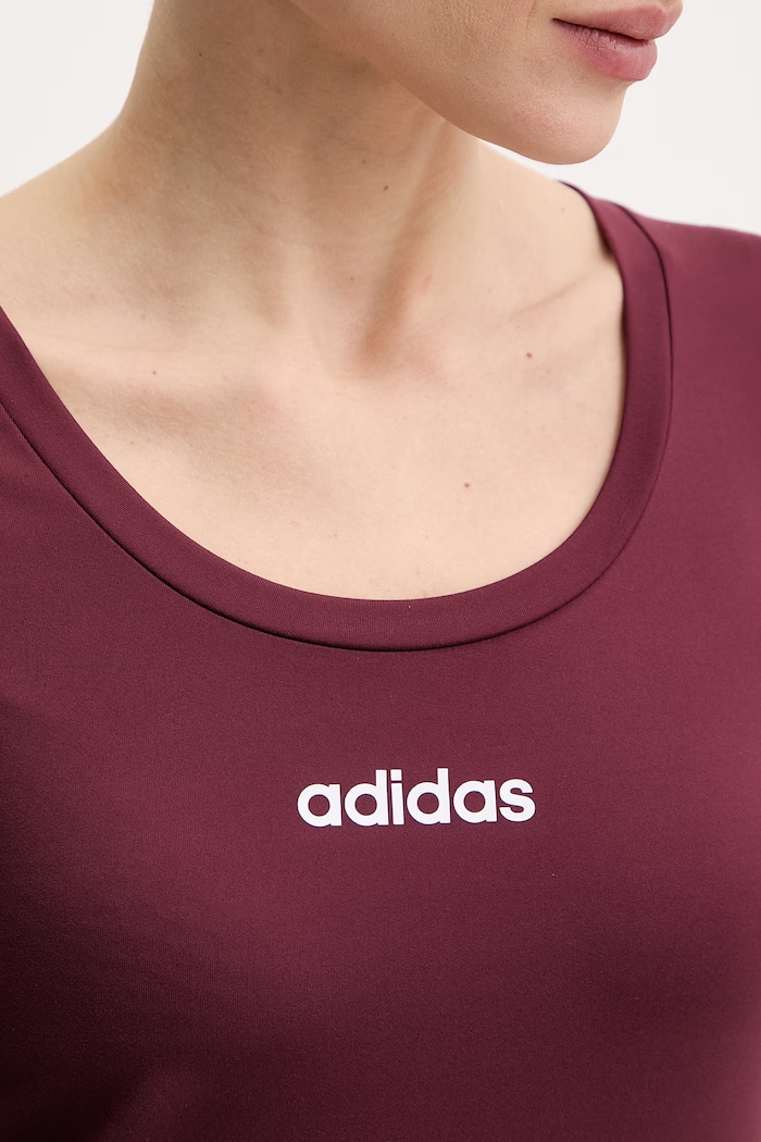 Tréningové tričko adidas Performance Hyperglam KC7678 burgundské