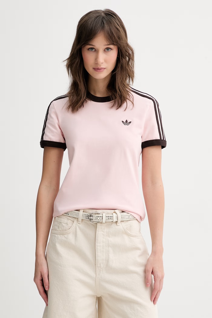 adidas Originals tričko dámske bavlnené s elastanom ružová KC9016