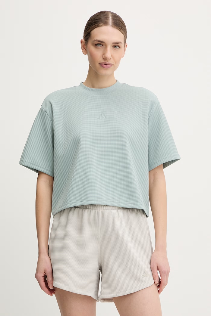 Tréningové tričko adidas Performance relaxed tyrkysová KD0255