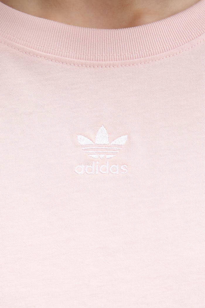 Βαμβακερό μπλουζάκι adidas Originals KD1365 ροζ