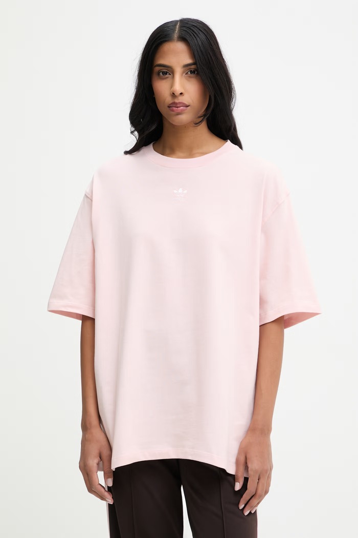 adidas Originals t-shirt bawełniany aplikacja różowy KD1370